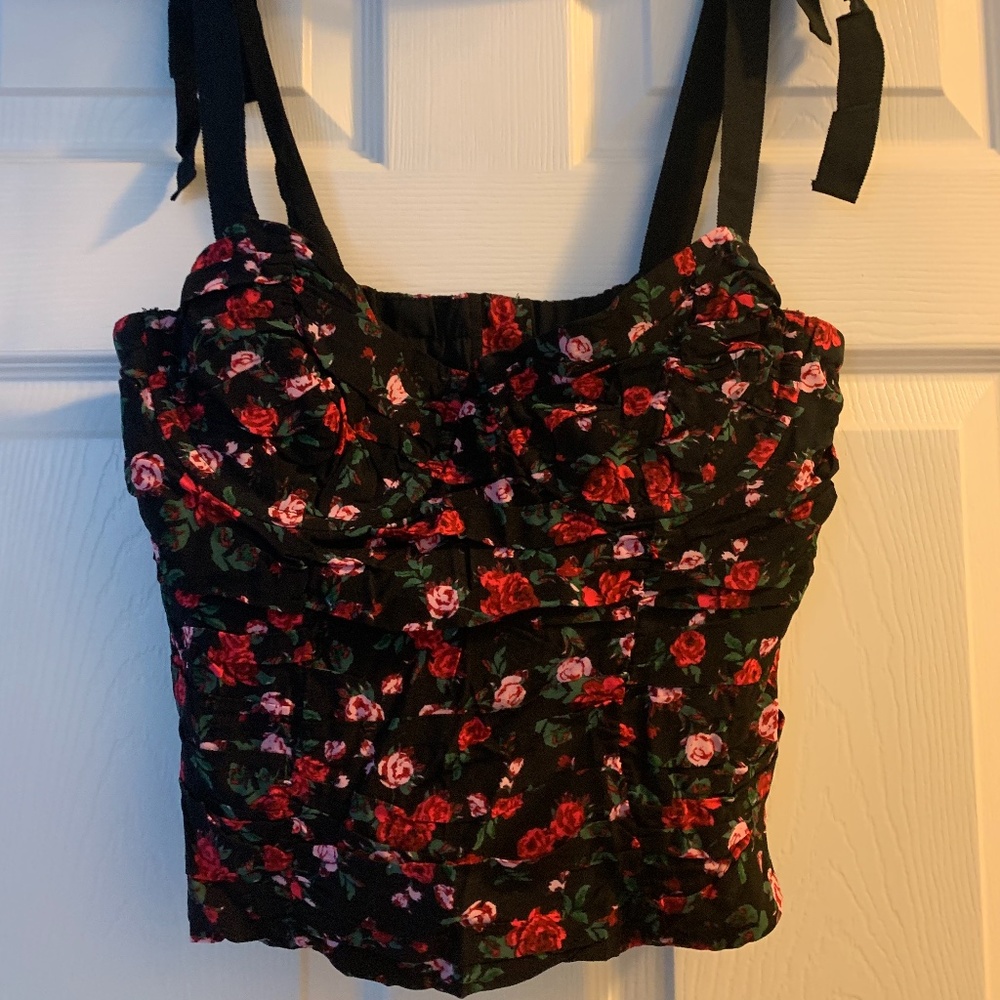 For Love and Lemons Tainted Bustier Top in Rose